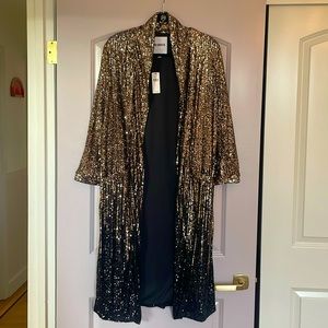 NEW Anthropologie sequin open cardigan